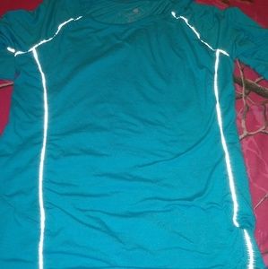 Tangerine reflective workout shirt